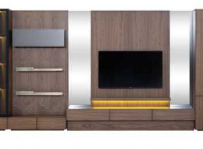 Wohnzimmer Wohnwand rtv Lowboard Holz Braun Möbel Fernseh Neu xxl 530cm